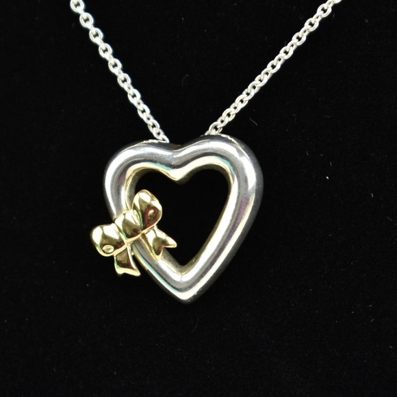 Tiffany & Co. Jewelry - TIFFANY & CO Sterling Silver/18K Open Heart (pz)